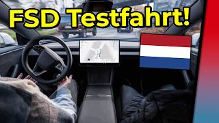 Wahnsinn: Meine erste Tesla FSD Fahrt in Europa in Amsterdam