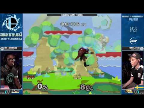 Smash 'N' Splash 3 - Melee Top 4 - Losers Semi-Final - Leffen vs. Shroomed