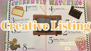 LIST WITH ME IN MY ARCHER & OLIVE NOTEBOOK | CURRENTLY WATCHING THEME