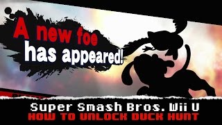 Super Smash Bros. Wii U How to Unlock Duck Hunt and Stage
