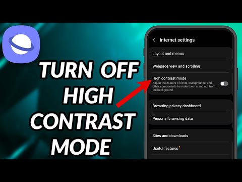 How To Turn Off High Contrast Mode On Samsung