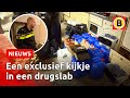 De politie geeft een rondleiding door groot drugslab in Hapert