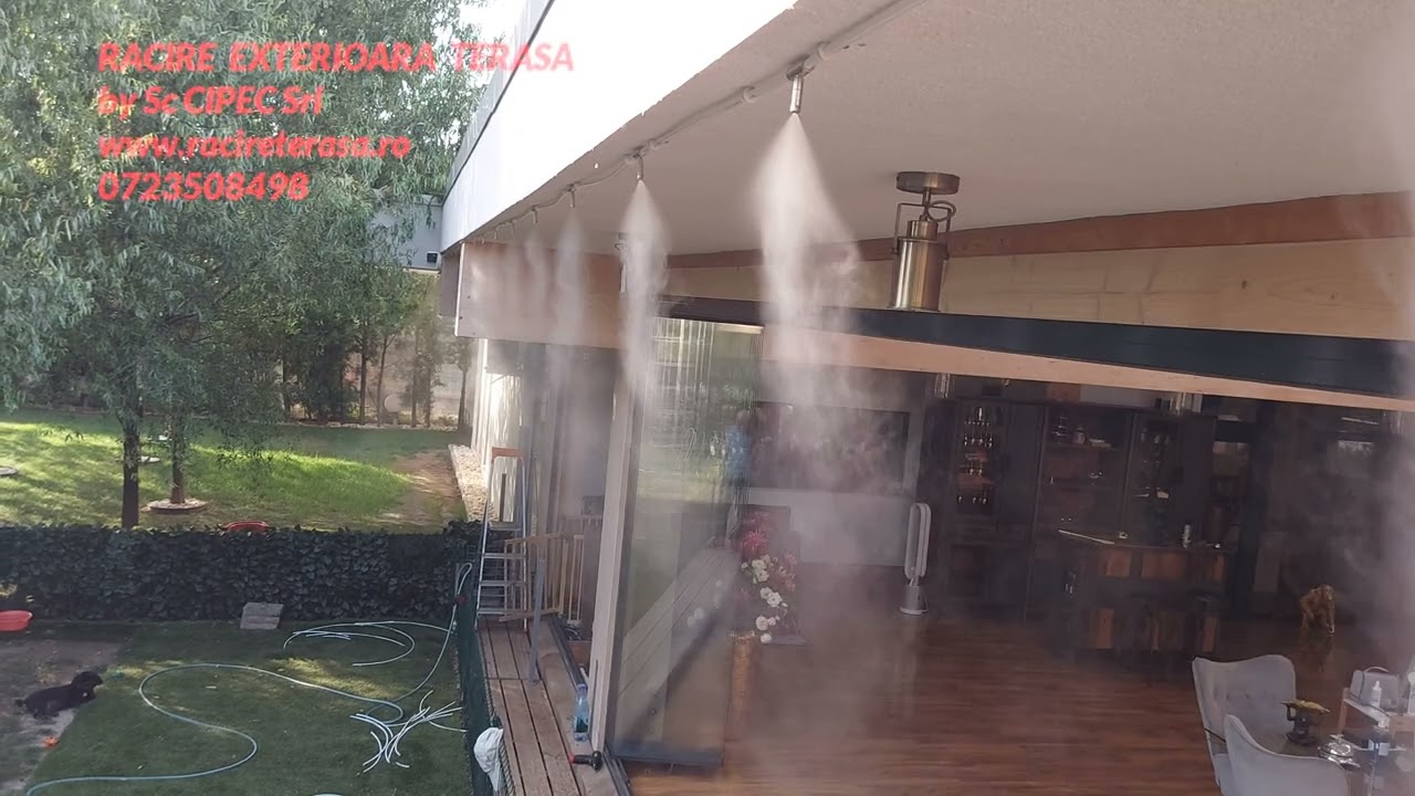 SISTEM PROFESIONAL RACIRE EXTERIOARA TERASA _ POMPA 70bar +DUZE ANTIPICATURA _  BUFTEA _ JUD ILFOV