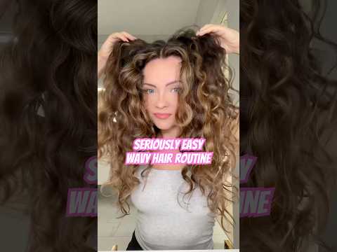 Wavy hair routine for beginners ☀️ #wavycurly #curlcare #wavyhairroutine #wavyhairtips #curltips