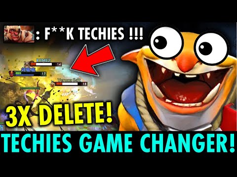 WOW!! 3X MAN INSTANT DELETE INSANE TECHIES 5K MMR 100% NO MERCY TECHIES | TECHIES OFFICIAL
