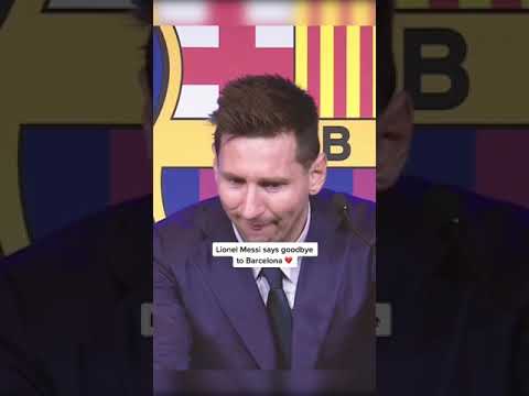 Messi says goodbye to Barcelona #shorts