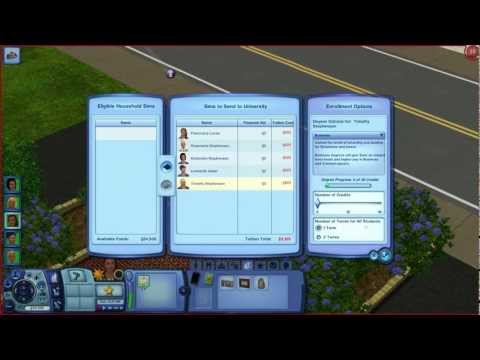 Sims 3 University-CAS The Artist, The Jock, and The Triplets