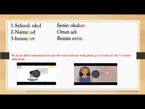 Course 16: Possession in Turkish