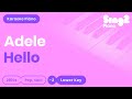 Adele Hello Lower Key Karaoke Piano
