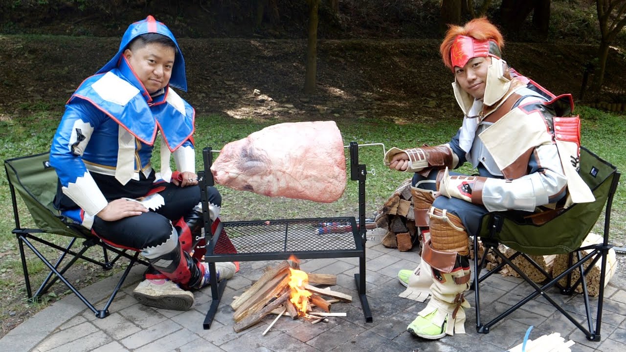 【15秒】モンハンの肉焼きセットで本当にあの大きさの肉焼けるの?