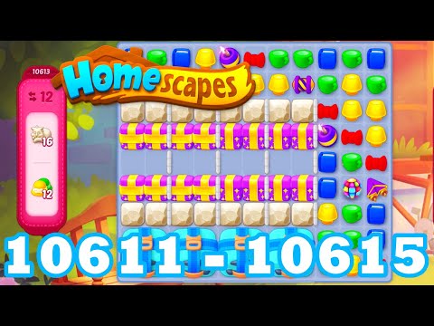 Homescapes Level 10611 - 10615 HD 3 - match puzzle Gameplay | android | IOS | 10612 | 10613 | 10614