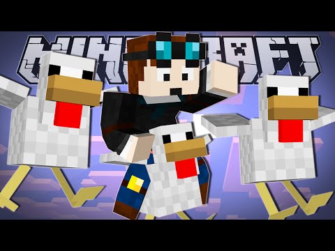 EPIC Minecraft Chicken Race! FLYING madness!!