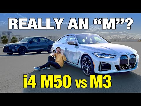 Thumbnail for BMW i4 M50 vs. BMW M3 | Can the Electric i4 Outperform the M3? | Price, 0-60, Range & More by BMW i4