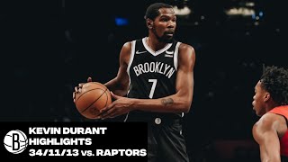 [高光] Kevin Durant  34 Pts 13 Rebs 11 Asts