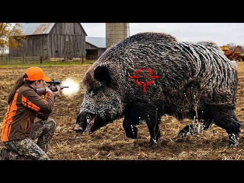 Huge Monster Wild Boar Hunting | How Farmers Protect Their Crops