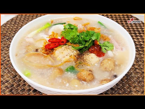 Nấu Cháo Hải Sản Cách Mới Này Ngon Sánh Mịn Đặc Biệt Bổ Dưỡng của KT Food - Seafood Congee