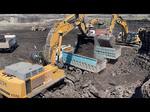 Caterpillar 6015B Excavator Loading Trucks 70 Minutes Movie