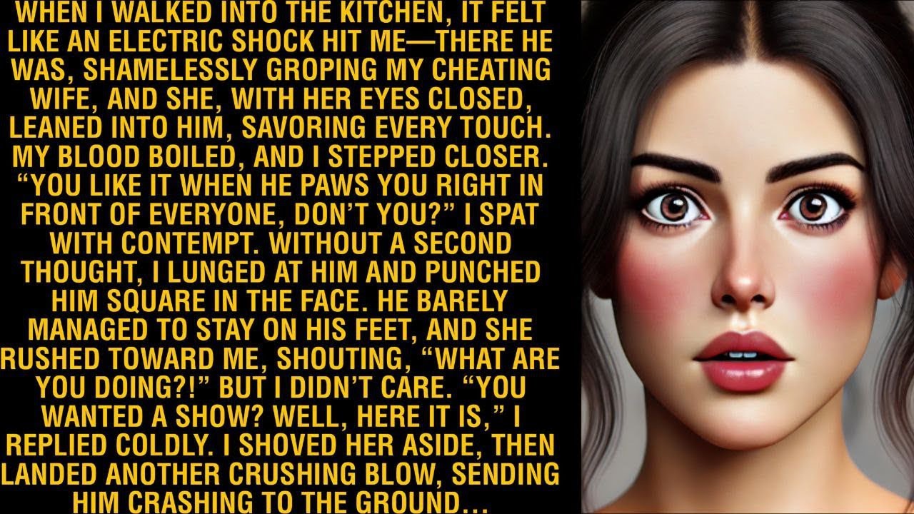 WHEN I WALKED INTO THE KITCHEN, IT FELT LIKE AN ELECTRIC SHOCK HIT ME—THERE HE WAS, SHAMELESSLY...