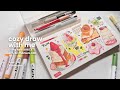 Cozy Draw With Me Food Illustration Using Acrylic Markers Again And Again Arrtx 60b