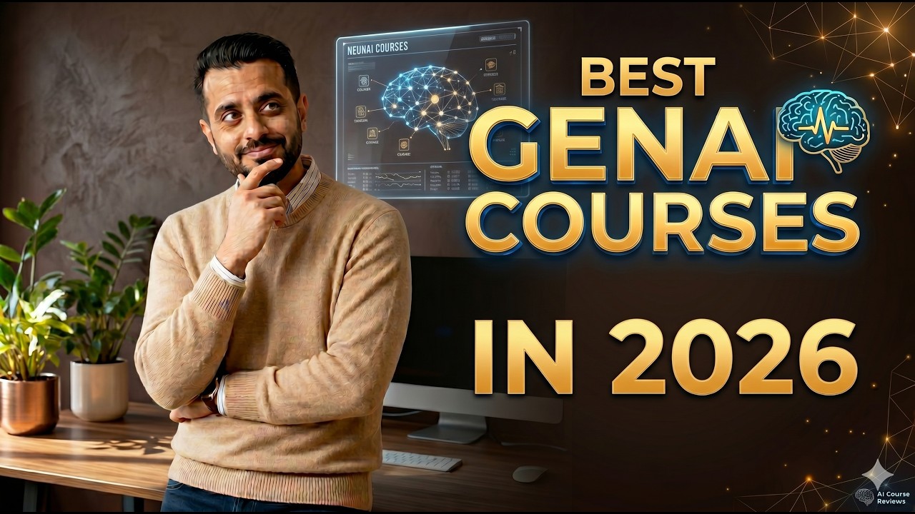 I Reviewed 50+ GenAI Courses: Only These 5 Are Top 5 in 2026 — YouTube thumbnail