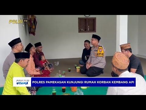 KAPOLRES PAMEKASAN TAKZIAH KE RUMAH KORBAN TRAGEDI PESTA KEMBANG API
