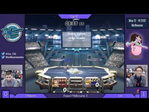 Project Melbourne 3 - Lux (Zelda) vs. Chappos (MK, Fox) Project M Losers Quarters