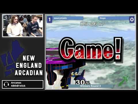 NE Melee Arcadian 11 - saucymain (Luigi) vs. Nage (Marth) - SSBM WR3