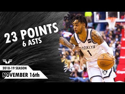 D'Angelo Russell - 2018.11.16 - Nets vs Wizards - 23 Pts, 6 Asts