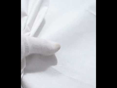 Plain White Pure Cotton 166 GSM Fabric - Bleached and Dyeable 35 Inch Width — video