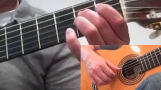 Blues Finger Style Exercise based on Worried Life Blues, example 1