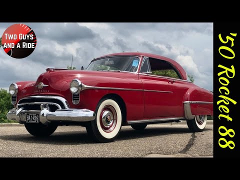 Rev up your nostalgia with this iconic 1950 Olds Rocket 88 Holiday Coupe