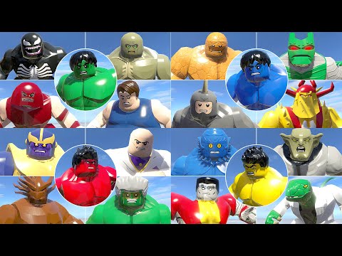 All Hulk Colors: Battle Royale vs Big Figs in Lego Marvel