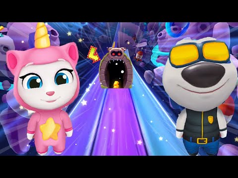 TALKING TOM GOLD RUN 2020 - NEW SPACE SIDE WORLD UNICORN ANGELA VS DEPUTY HANK