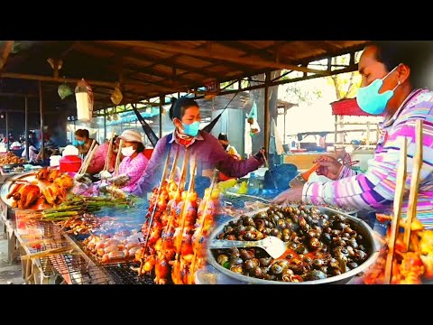 Amazing different yummy Cambodian Street Food at Odong Mountain 2022/ Cambodia Food