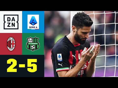 Herbe Heimpleite! Milan bekommt fünf Dinger & rutscht ab: AC Mailand - Sassuolo 2:5 | Serie A | DAZN