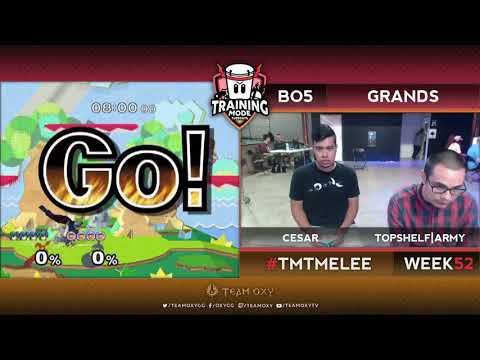 TMT 52 - Cesar (Marth) VS TopShelf|army (Icies) - SSBM Grands - Melee
