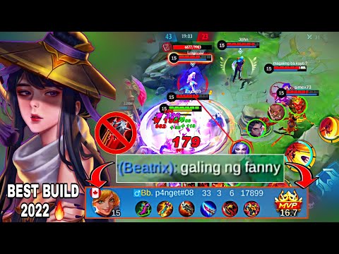 FANNY AGGRESSIVE 33 KILLS IN RANKED! KILLING MACHINE IN THIS BUILD! 🔥 | FANNY BEST BUILD 2022.