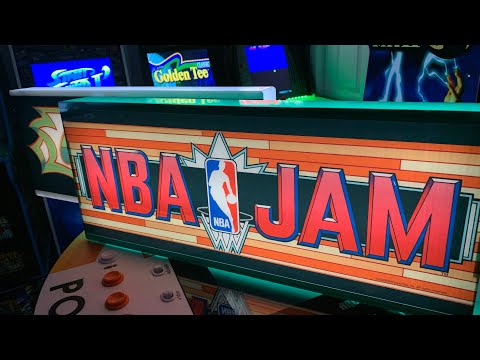 NEW ARCADE1UP NBA JAM & GALAGA LIGHT UP WALL MOUNTED MARQUEES - NEW GAME ROOM PICKUPS!
