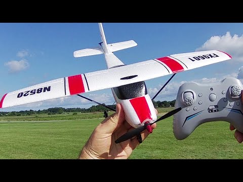 Flybear FX9601 Cessna 182 4 CH RTF Brushless RC Airplane Flight Test Review