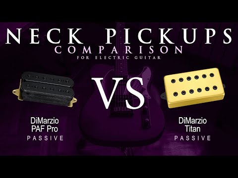 DiMarzio PAF PRO vs TITAN - Passive Neck Guitar Pickup Comparison Tone Demo