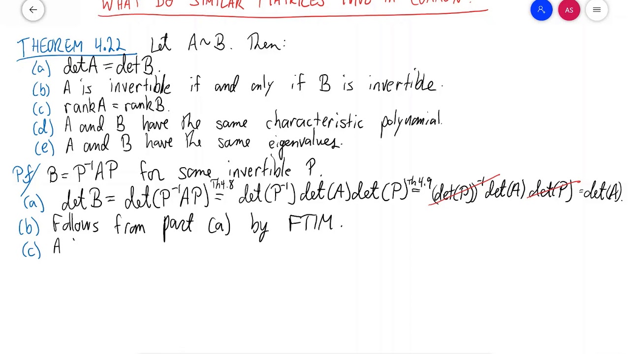What Do Similar Matrices Have in Common?