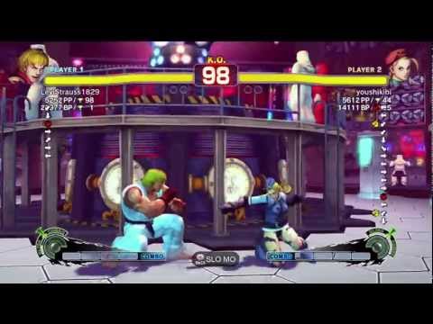 LeviStrauss1829 (Ken) vs youshikibi (Cammy) AE2012 Ranked Match *HD*