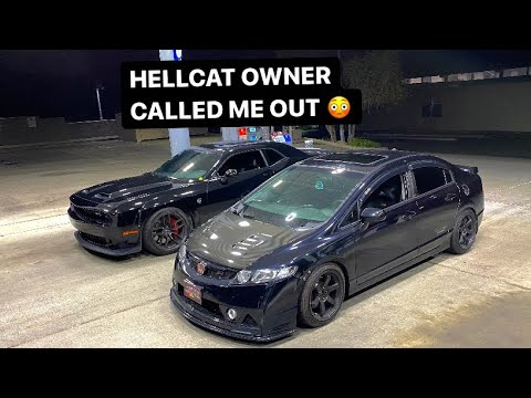 Hellcat Owner Calls Out My Supercharged Civic Si 😳