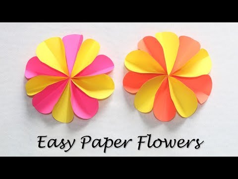How to Make Paper Craft Flowers | Colorful Paper Flowers Easy | DIY Crafts with Paper Video