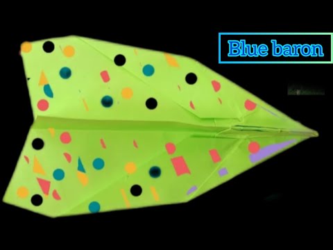 Easy Paper Airplane with a Free Template! -《Blue☆Baron》/How to make a paper plane/Blue Baron/Plane