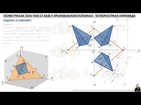 GEOMETRIJSKA TELA ČIJE SU BAZE U PROIZVOLJNOM POLOŽAJU - ČETVOROSTRANA PIRAMIDA
