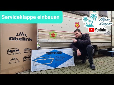 Install Thetford service flap / storage flap and repair accident damage #Thetford #Obelink