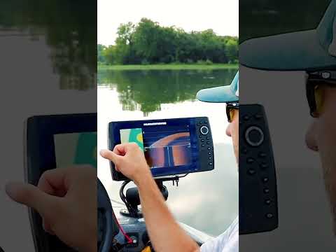 What BIGGER Bass look like on Side Imaging (Humminbird Helix Mega SI) #shorts