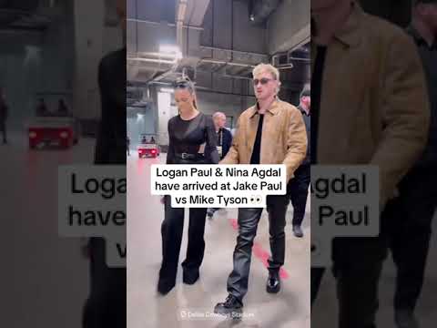 Logan Paul & Nina Agdal have arrived at Jake Paul vs Mike Tyson 👀