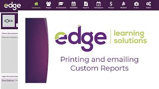 Custom Report Printing
